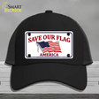 Save Our Flag Novelty License Plate Hat Mesh / Black