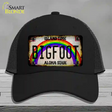 Bigfoot Hawaii Novelty License Plate Hat Tag Mesh / Black