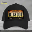 Bigfoot Indiana Novelty License Plate Hat Tag Mesh / Black