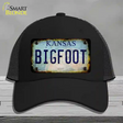 Bigfoot Kansas Novelty License Plate Hat Tag Mesh / Black