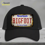 Bigfoot Massachusetts Novelty License Plate Hat Tag Mesh / Black