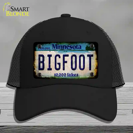 Bigfoot Minnesota Novelty License Plate Hat Tag Mesh / Black