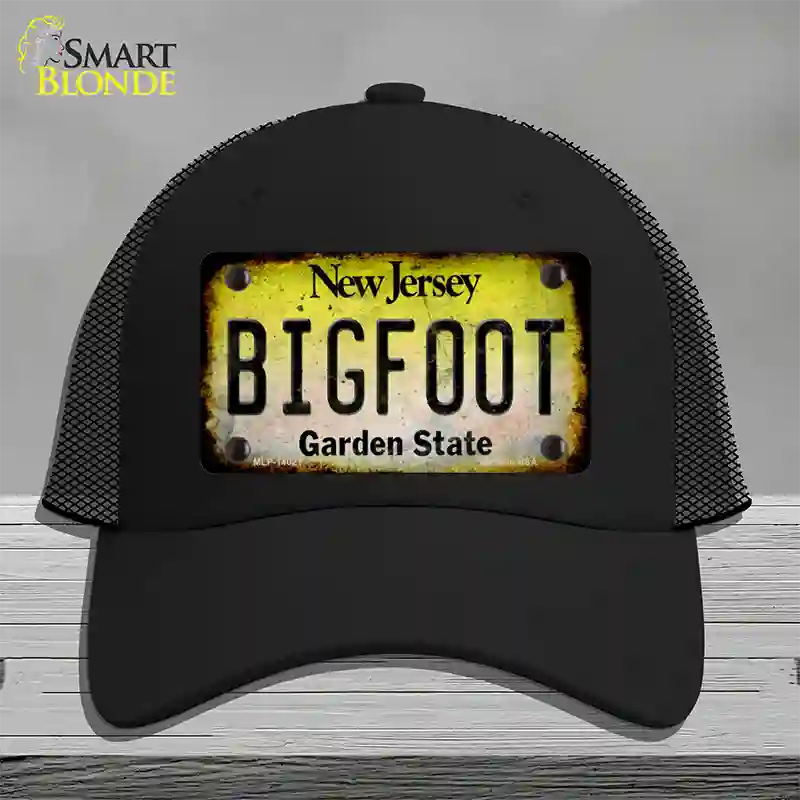 Bigfoot New Jersey Novelty License Plate Hat Tag Mesh / Black