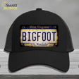 Bigfoot West Virginia Novelty License Plate Hat Tag Mesh / Black