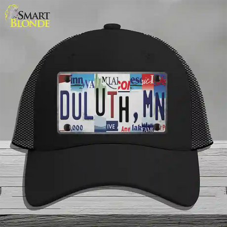 Duluth MN Strip Art Novelty License Plate Hat Tag Mesh / Black