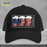 Three Beers America Novelty License Plate Hat Mesh / Black