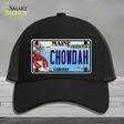 Chowdah Maine Lobster Novelty License Plate Hat Mesh / Black