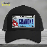 Grandma Maine Lobster Novelty License Plate Hat Mesh / Black