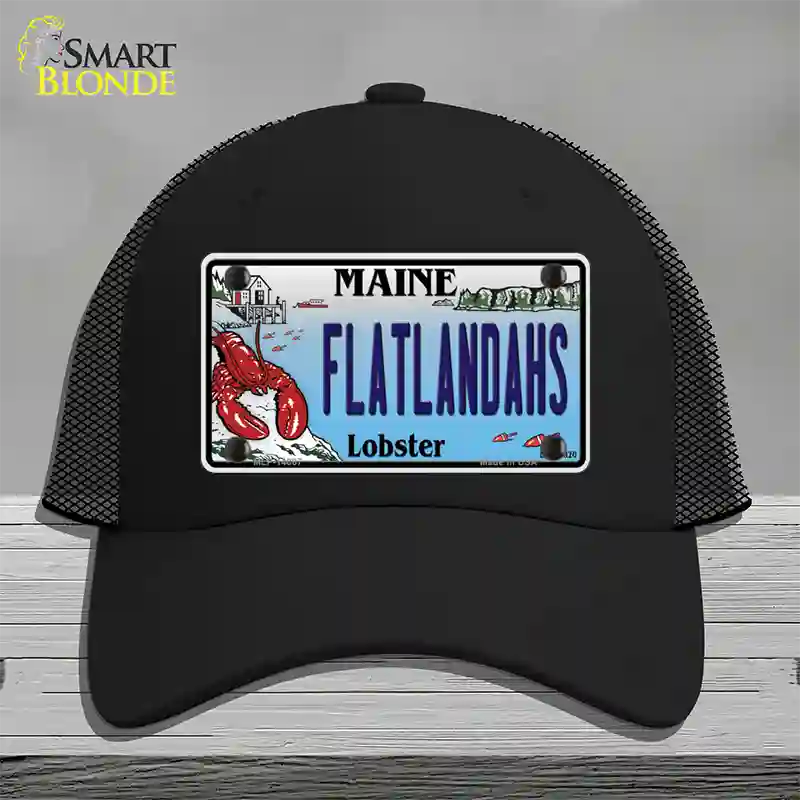 Flatlands Maine Lobster Novelty License Plate Hat Mesh / Black