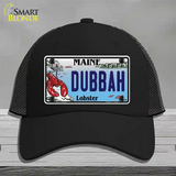 Dubbah Maine Lobster Novelty License Plate Hat Mesh / Black