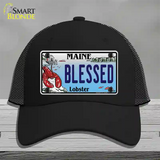 Blessed Maine Lobster Novelty License Plate Hat Mesh / Black