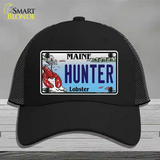 Hunter Maine Lobster Novelty License Plate Hat Mesh / Black