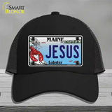 Jesus Maine Lobster Novelty License Plate Hat Mesh / Black