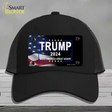 Trump 2024 Flag | Black Novelty License Plate Hat Mesh / Black