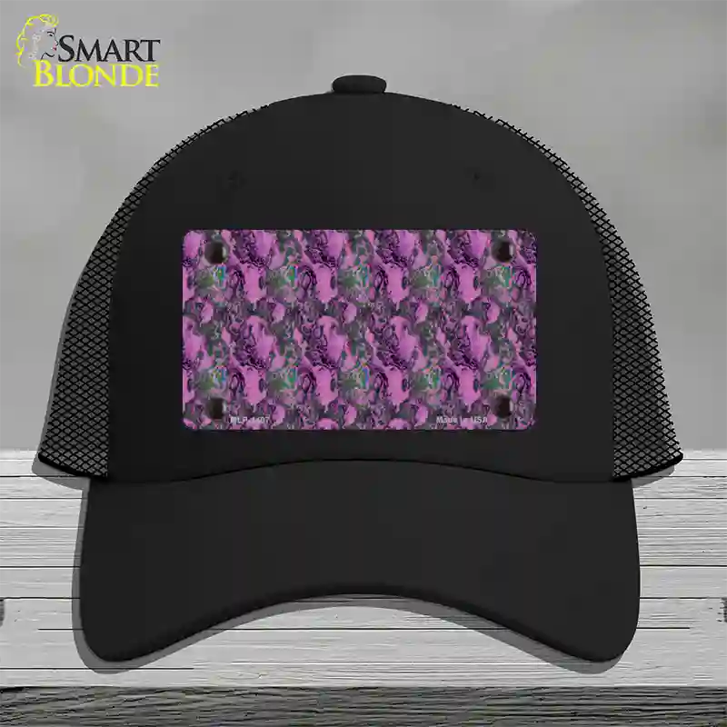 Purple Vortex Novelty License Plate Hat Mesh / Black