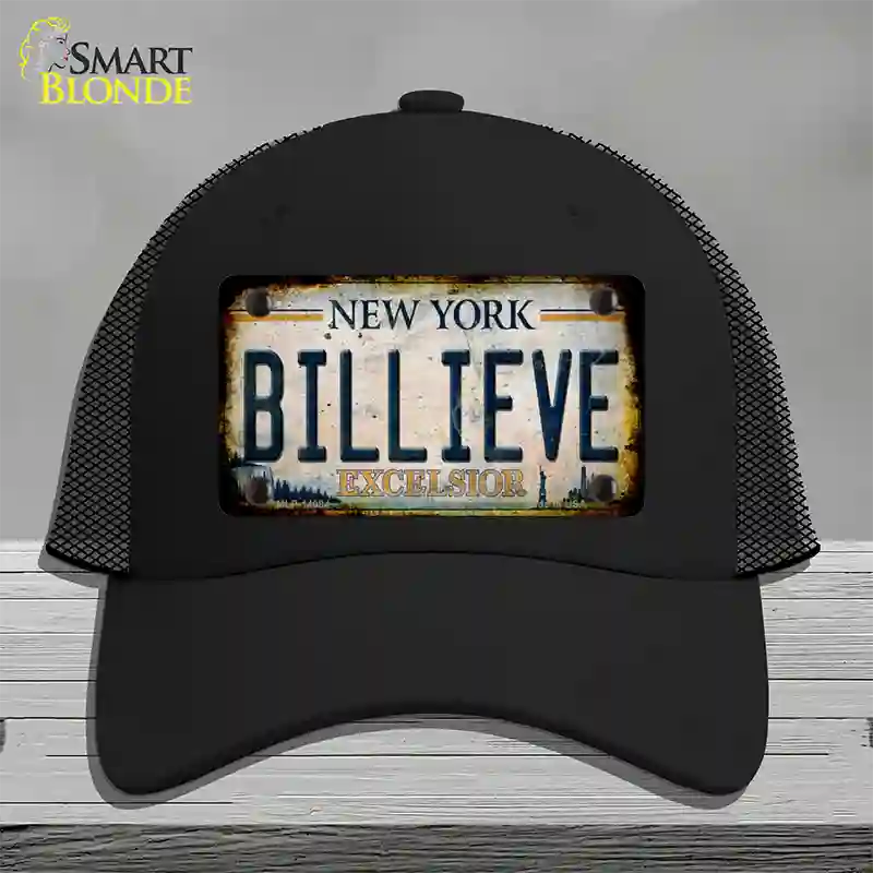 Billieve Excelcior New York Novelty License Plate Hat Mesh / Black