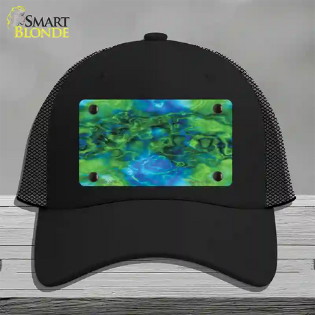 Psychedelic Electric Jelly Fish Novelty License Plate Hat Mesh / Black