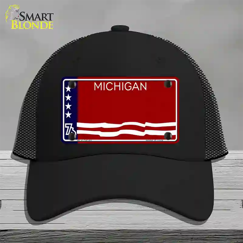 Michigan Bicentennial 76 State Blank Novelty License Plate Hat Mesh / Black