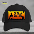 Oatman End Of Trail Arizona Scenic Background Novelty License Plate Hat Mesh / Black