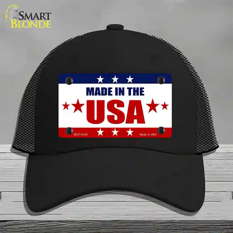 Made in the USA Novelty License Plate Hat Mesh / Black