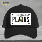 Plains Georgia Novelty License Plate Hat Mesh / Black