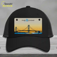 Pure Michigan Mackinac Bridge Novelty License Plate Hat Mesh / Black