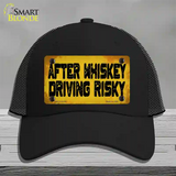 After Whiskey Driving Risky Novelty License Plate Hat Mesh / Black