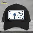 Hey Yall South Carolina Novelty License Plate Hat Mesh / Black