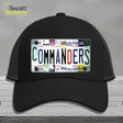 Commanders Strip Art Novelty License Plate Hat Mesh / Black