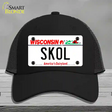 Skol Wisconsin Novelty License Plate Hat Mesh / Black