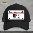 Ope Wisconsin Novelty License Plate Hat Mesh / Black