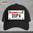 Dupa Wisconsin Novelty License Plate Hat Mesh / Black