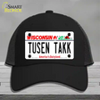 Tusen Takk Wisconsin Novelty License Plate Hat Mesh / Black