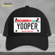 Yooper Wisconsin Novelty License Plate Hat Mesh / Black