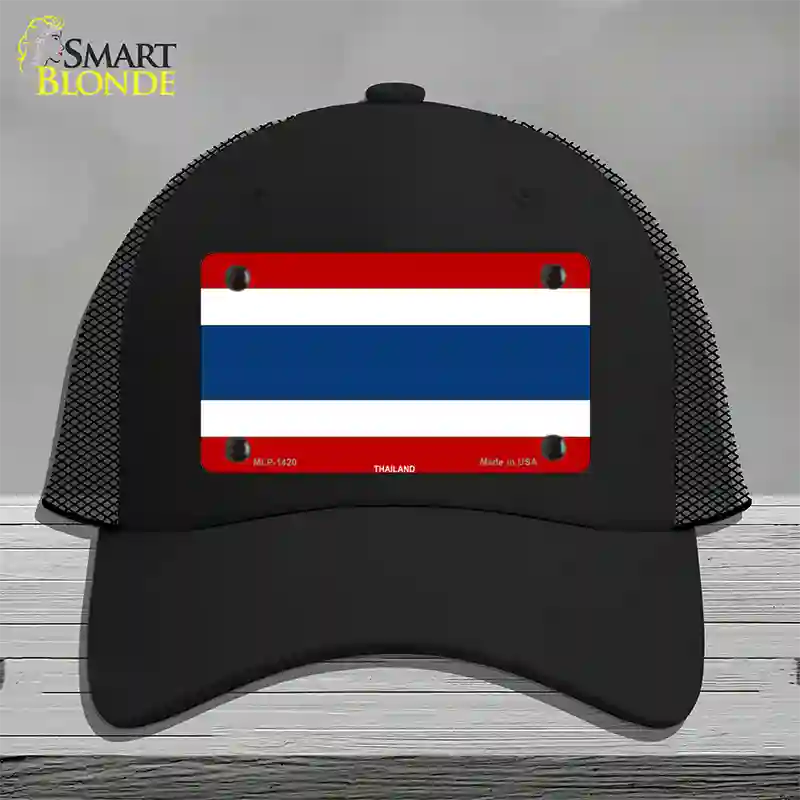 Thailand Flag Novelty License Plate Hat Mesh / Black