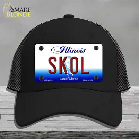 Skol Illinois Novelty License Plate Hat Mesh / Black