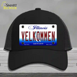 Velkommen Illinois Novelty License Plate Hat Mesh / Black