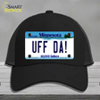 Uff Da Minnesota Novelty License Plate Hat Mesh / Black