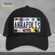 Annapolis Strip Art Novelty License Plate Hat Mesh / Black