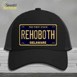 Rehoboth Delaware Novelty License Plate Hat Mesh / Black