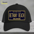 Bethany Beach Delaware Novelty License Plate Hat Mesh / Black