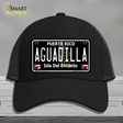 Aguadilla Puerto Rico Black Novelty License Plate Hat Mesh / Black