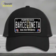 Barceloneta Puerto Rico Black Novelty License Plate Hat Mesh / Black