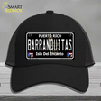 Barranquitas Puerto Rico Black Novelty License Plate Hat Mesh / Black