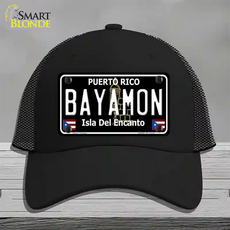 Bayamon Puerto Rico Black Novelty License Plate Hat Mesh / Black