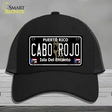 Cabo Rojo Puerto Rico Black Novelty License Plate Hat Mesh / Black