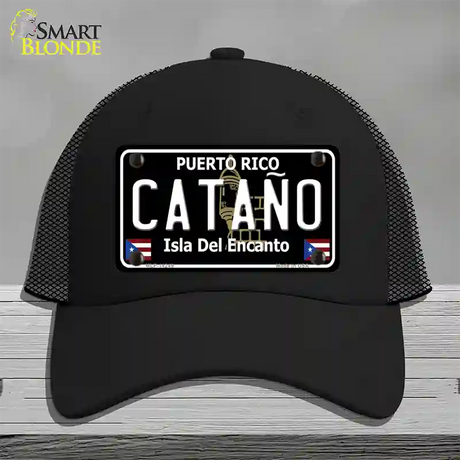 Catano Puerto Rico Black Novelty License Plate Hat Mesh / Black