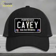 Cayey Puerto Rico Black Novelty License Plate Hat Mesh / Black