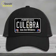 Culebra Puerto Rico Black Novelty License Plate Hat Mesh / Black