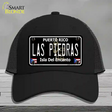 Las Piedras Puerto Rico Black Novelty License Plate Hat Mesh / Black